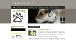 Desktop Screenshot of lifeisbetterrescue.org